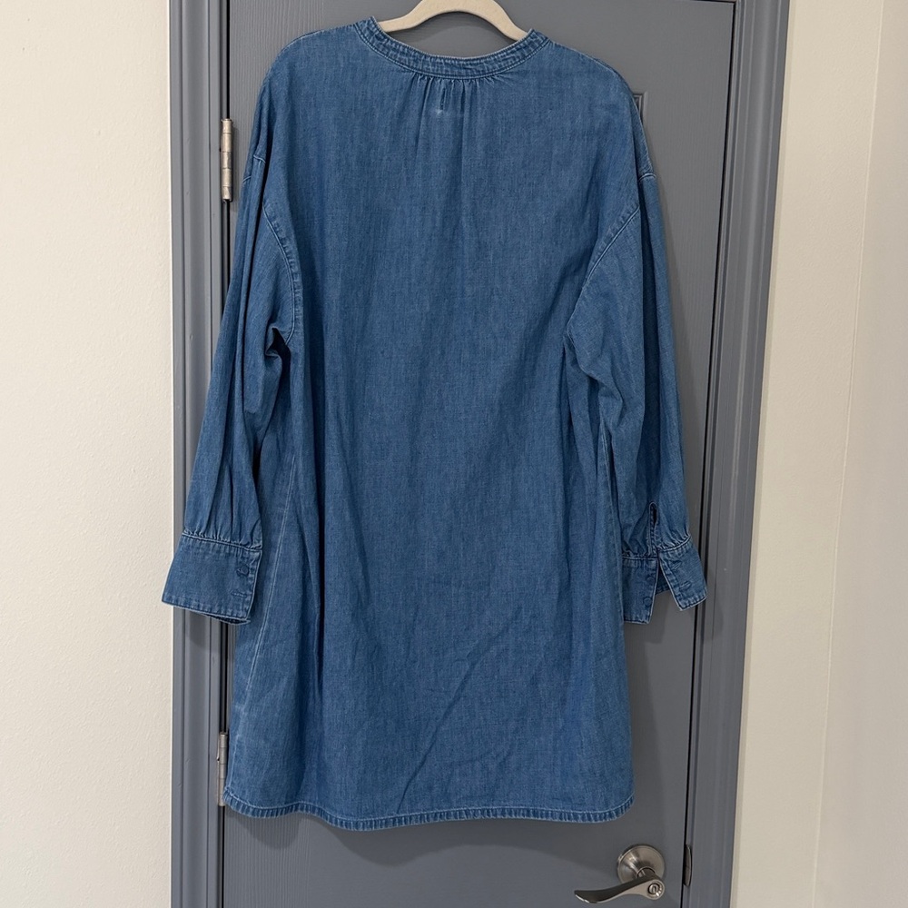 J Crew Denim Long Sleeve Dress - Picture 4 of 5